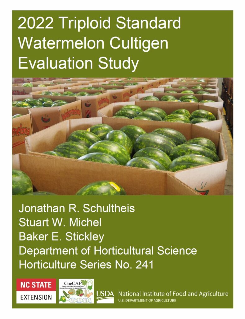 Cover photo for 2022 Triploid Standard Watermelon Cultigen Study